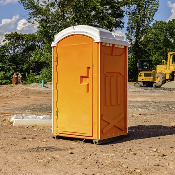 how often are the porta potties cleaned and serviced during a rental period in Firebaugh